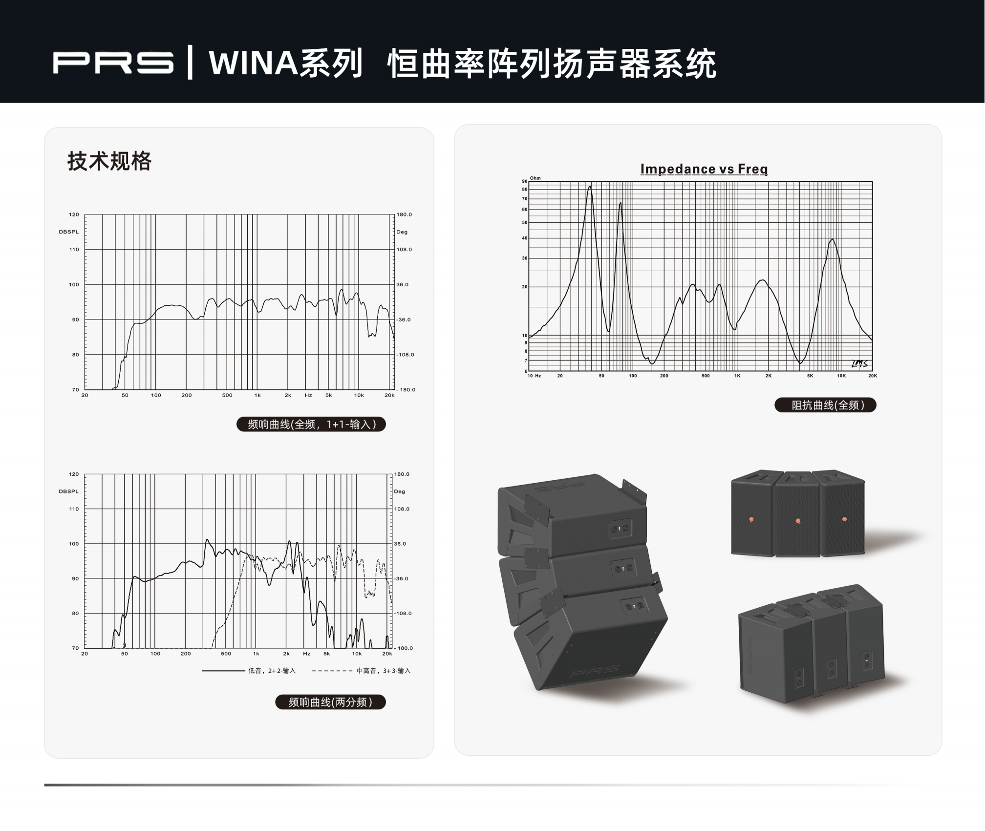 PRS PRS榴莲网站在线观看 WINA系列恒曲率阵列扬声器系统WINA-312H/312W/312N/312I