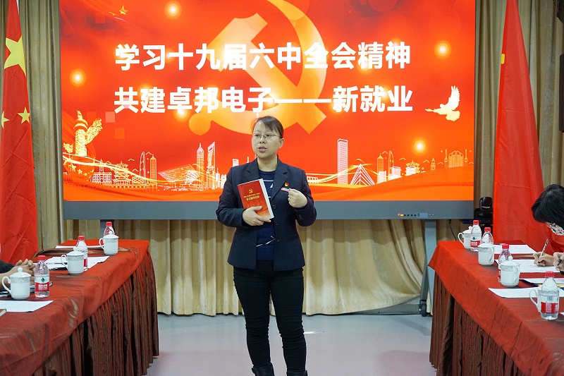 ZOBO榴莲视频在线免费观看党支部丨开展“学习贯彻党的十九届六中全会精神”主题党日活动